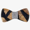 Wooden bow tie from olive wood and gray resin