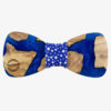 Wooden bow tie from olive wood and blue resin