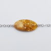 Resin bracelet with  gold leaf and olive wood 