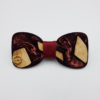 Resin bow tie in burgundy with olive wood